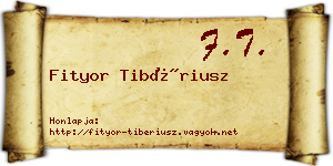 Fityor Tibériusz névjegykártya